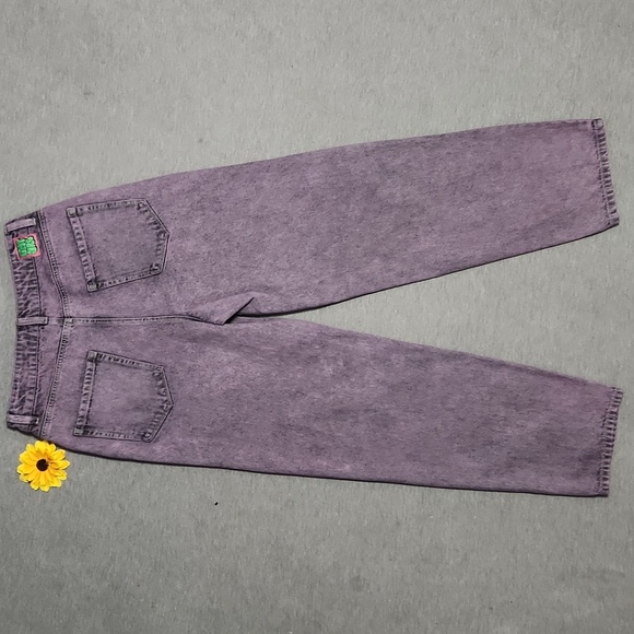 EMPYRE High Rise Baggy Relaxed Wide Leg Acid Wash Purple Skater "Mom" Jeans - Picture 8 of 17